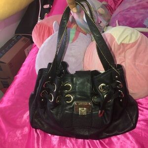 Jimmy Choo Black Leather Shoulder Bag
